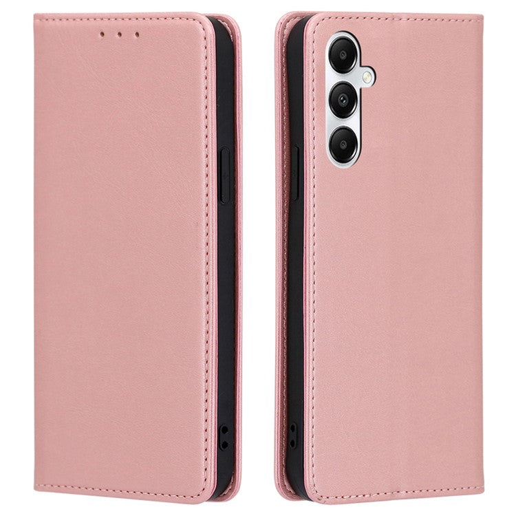 For Samsung Galaxy A05s 4G Phone Case PU Leather+TPU Calf Texture Stand Cover