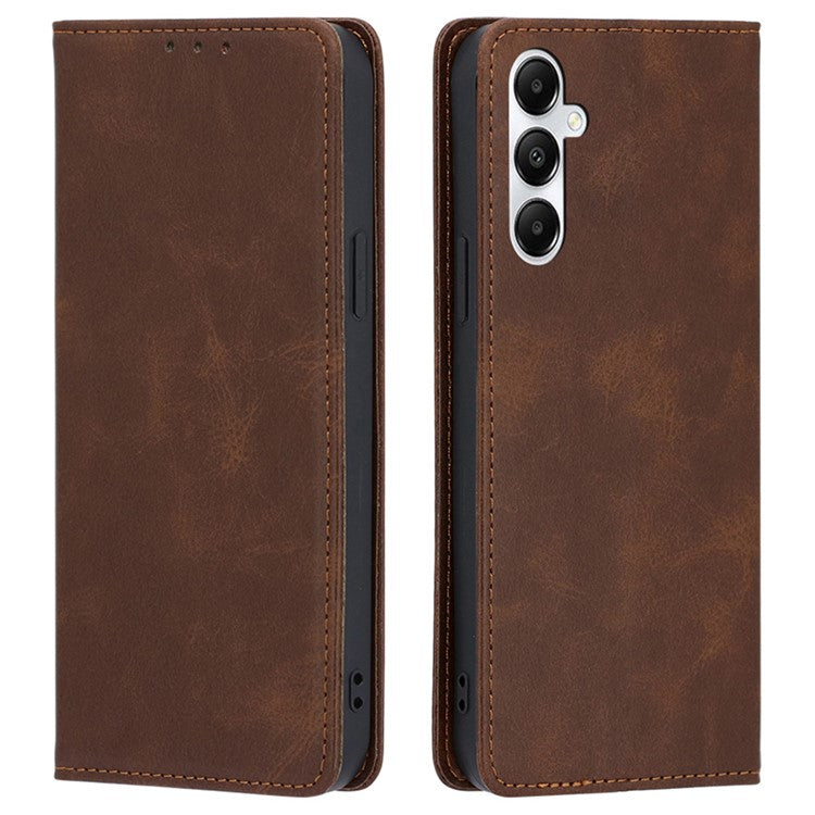 For Samsung Galaxy A05s 4G Phone Case PU Leather+TPU Calf Texture Stand Cover