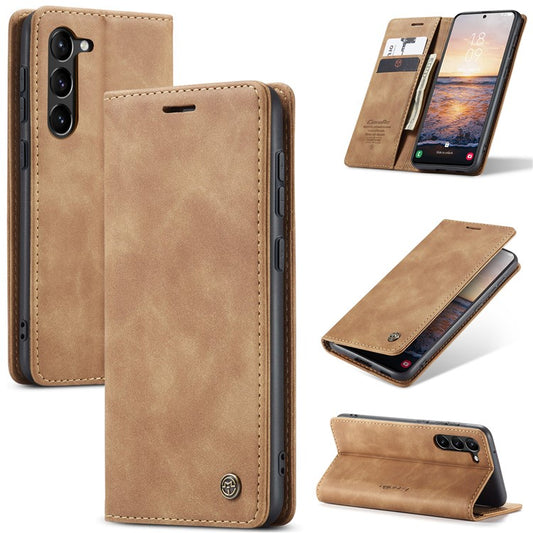 CASEME 013-serien för Samsung Galaxy S24+ Fodral PU-läderplånbok Mobiltelefonskydd