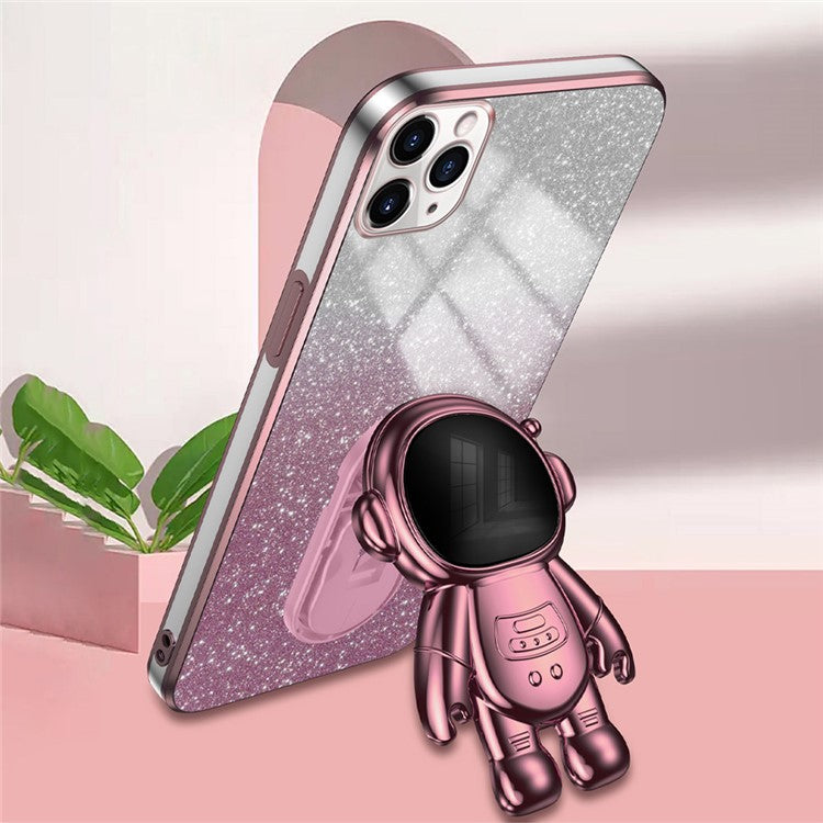 For iPhone 11 Pro Max Case Shockproof PC+TPU Shell Astronaut Kickstand Cell Phone Cove