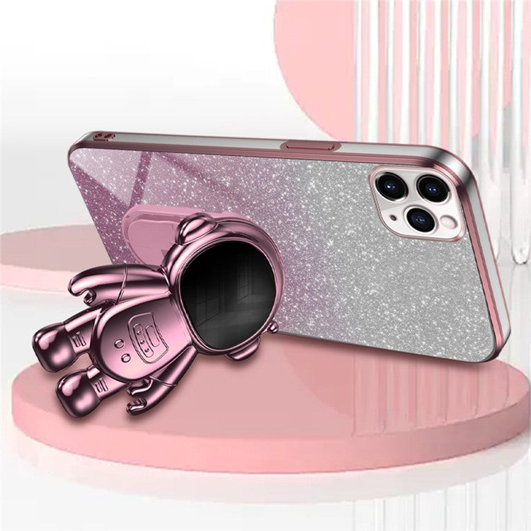 For iPhone 11 Pro Max Case Shockproof PC+TPU Shell Astronaut Kickstand Cell Phone Cove