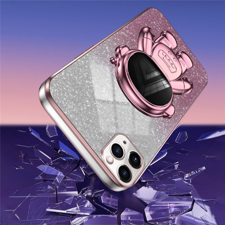For iPhone 11 Pro Max Case Shockproof PC+TPU Shell Astronaut Kickstand Cell Phone Cove