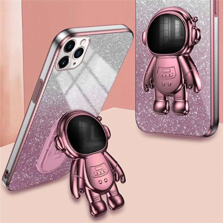 For iPhone 11 Pro Max Case Shockproof PC+TPU Shell Astronaut Kickstand Cell Phone Cove