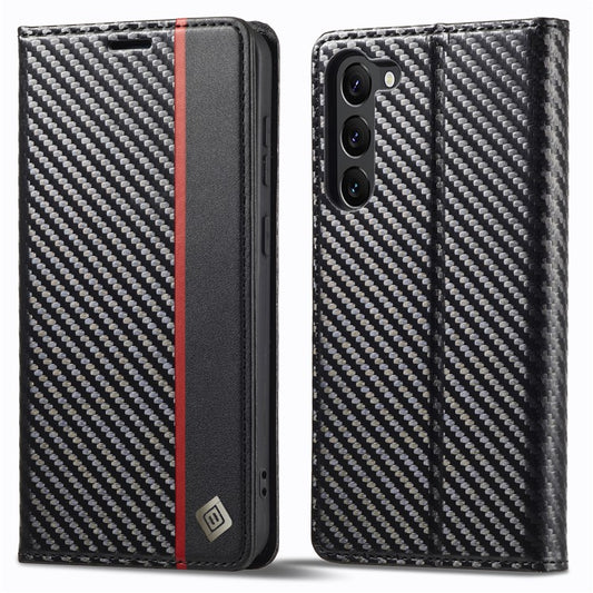 LC.IMEEKE För Samsung Galaxy S24+ telefonfodral Stötsäkert kolfibertextur skyddande skal