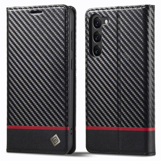 LC.IMEEKE För Samsung Galaxy S24+ telefonfodral Stötsäkert kolfibertextur skyddande skal