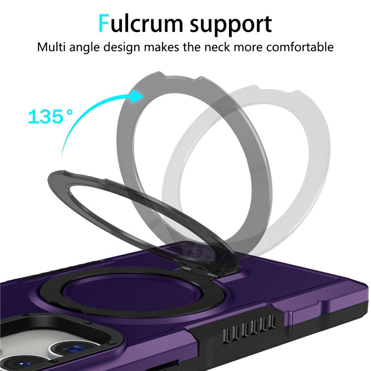 For Samsung Galaxy S23 Ultra Case Magnetic TPU+PC Phone Cover with Ring Kickstand