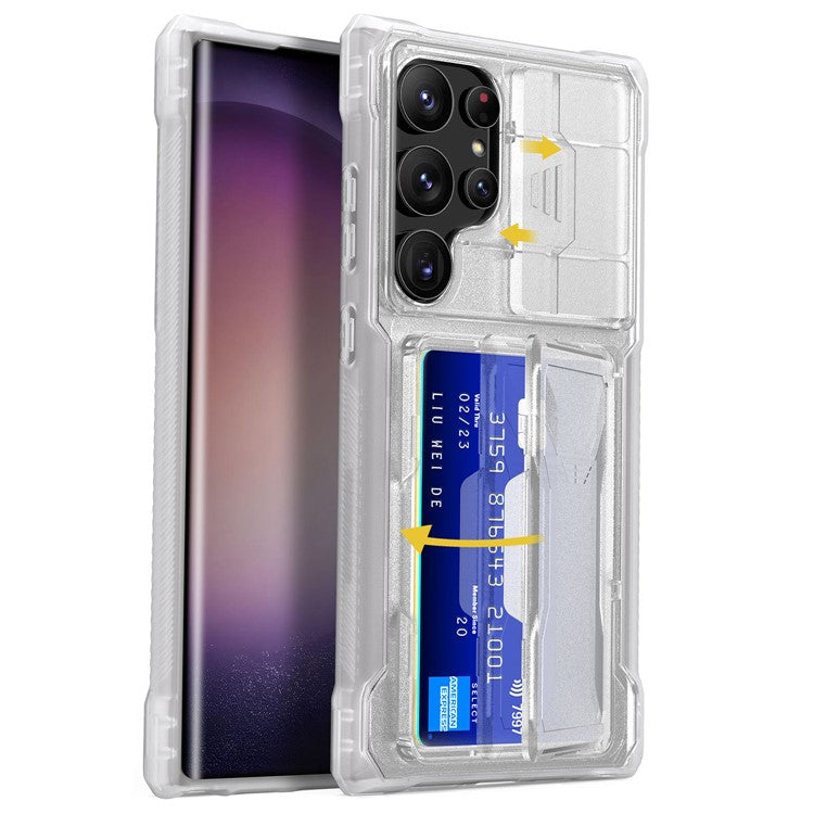 GKK för Samsung Galaxy S24 Ultra Lens Protection Case Kortplats Kickstand Telefonskydd