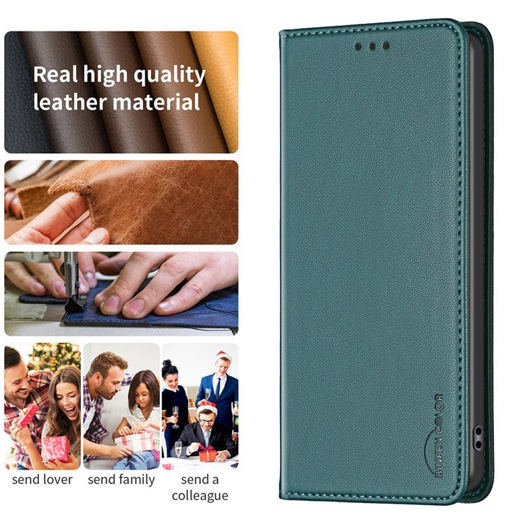 BINFEN COLOR BF18 For Samsung Galaxy A35 5G Case PU Leather Card Holder Cover