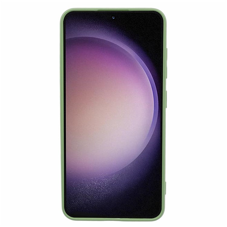 För Samsung Galaxy S24+ Soft Touch Fodral Fiberfoder TPU gummibelagt telefonskal