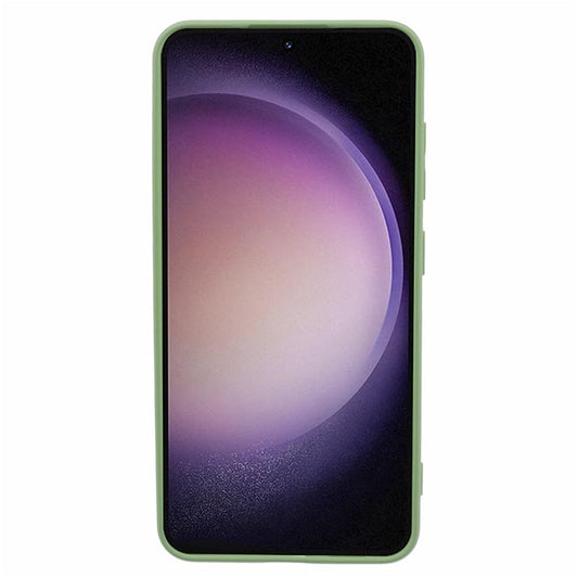 För Samsung Galaxy S24+ Soft Touch Fodral Fiberfoder TPU gummibelagt telefonskal