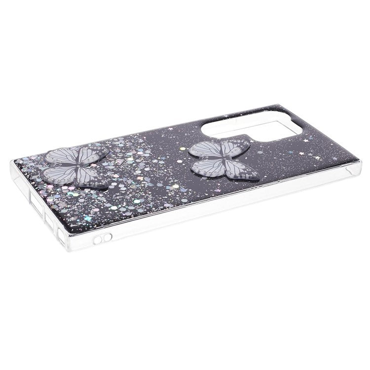 AW Series For Samsung Galaxy S23 Ultra Case TPU+PVC Epoxy Back Cover with Big Rear Lens Hole