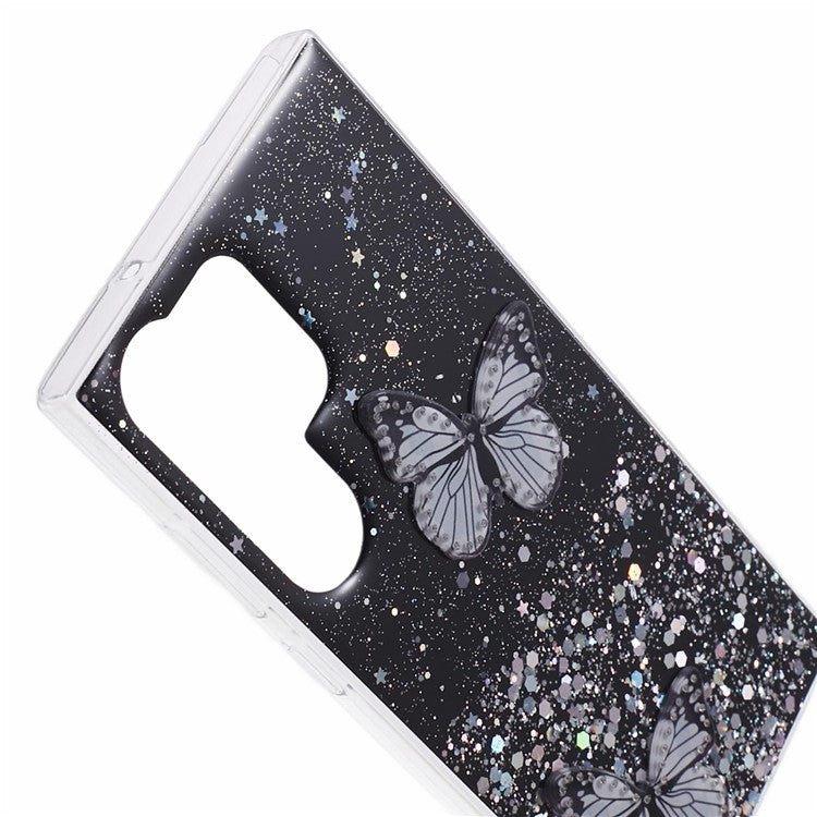 AW Series For Samsung Galaxy S23 Ultra Case TPU+PVC Epoxy Back Cover with Big Rear Lens Hole