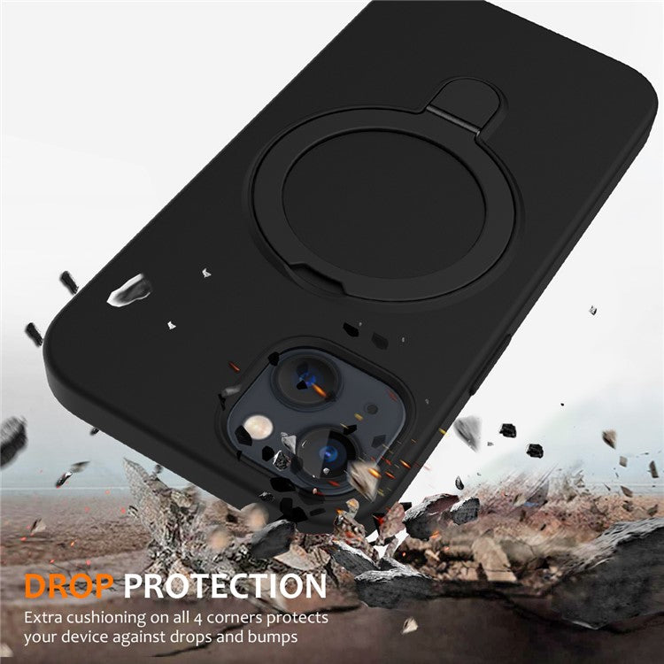 För iPhone 14 Magnetfodral Ringhållare Kickstand Cover Kompatibel med MagSafe