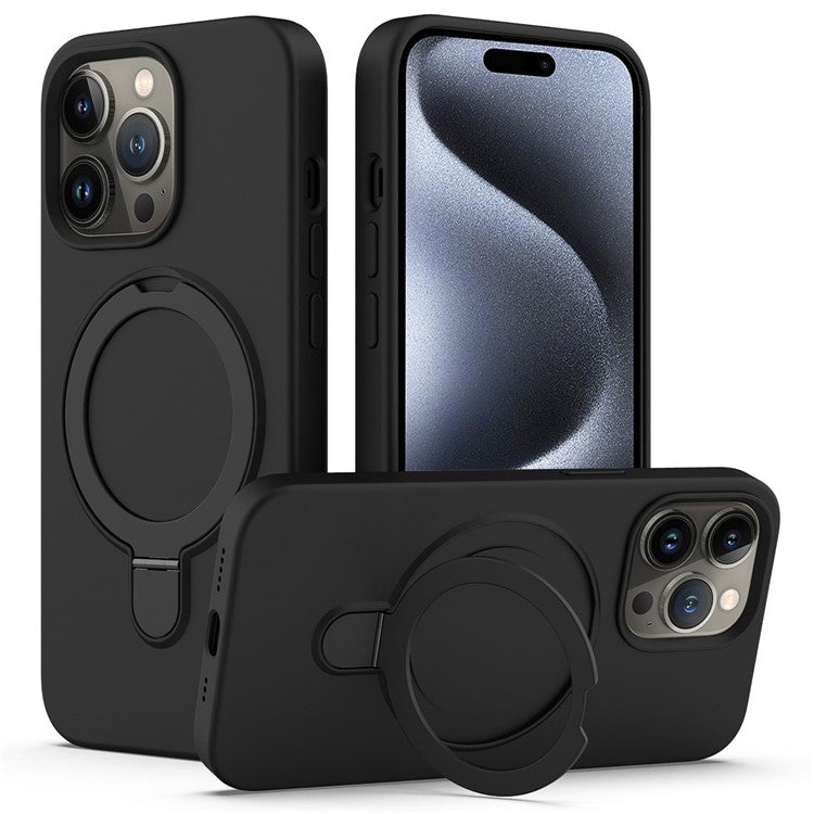 För iPhone 15 Pro Max Kickstand telefonfodral Kompatibel med MagSafe
