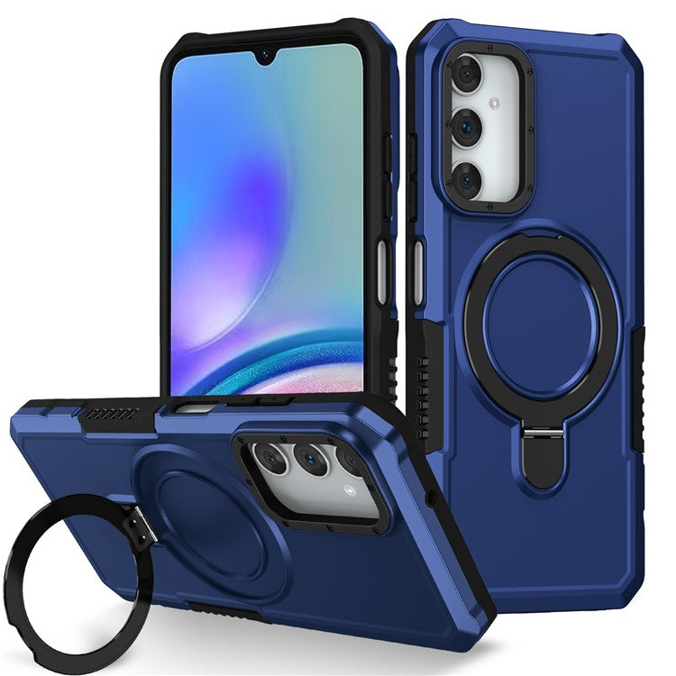 For Samsung Galaxy A05s 4G Cell Phone Case TPU+PC 2-in-1 Ring Kickstand Protective Shell