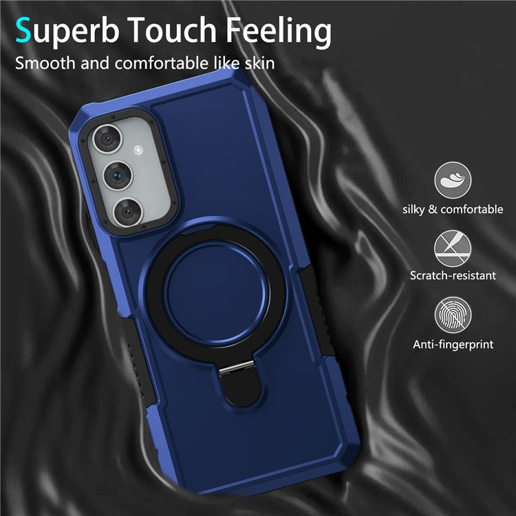For Samsung Galaxy A05s 4G Cell Phone Case TPU+PC 2-in-1 Ring Kickstand Protective Shell