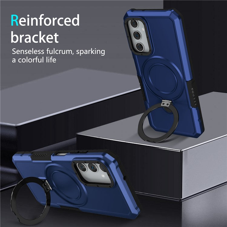 For Samsung Galaxy A05s 4G Cell Phone Case TPU+PC 2-in-1 Ring Kickstand Protective Shell