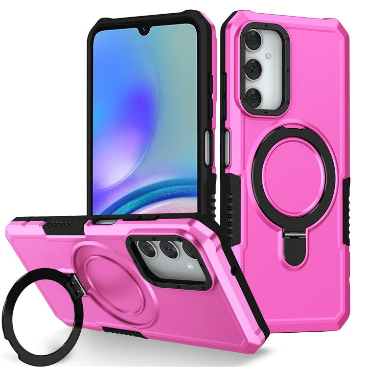 For Samsung Galaxy A05s 4G Cell Phone Case TPU+PC 2-in-1 Ring Kickstand Protective Shell