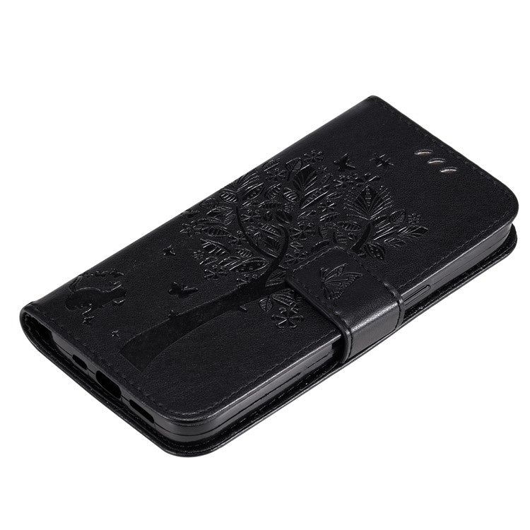 For Samsung Galaxy A35 5G Phone Case with Stand Cat Tree Pattern Leather Wallet Mobile Cover