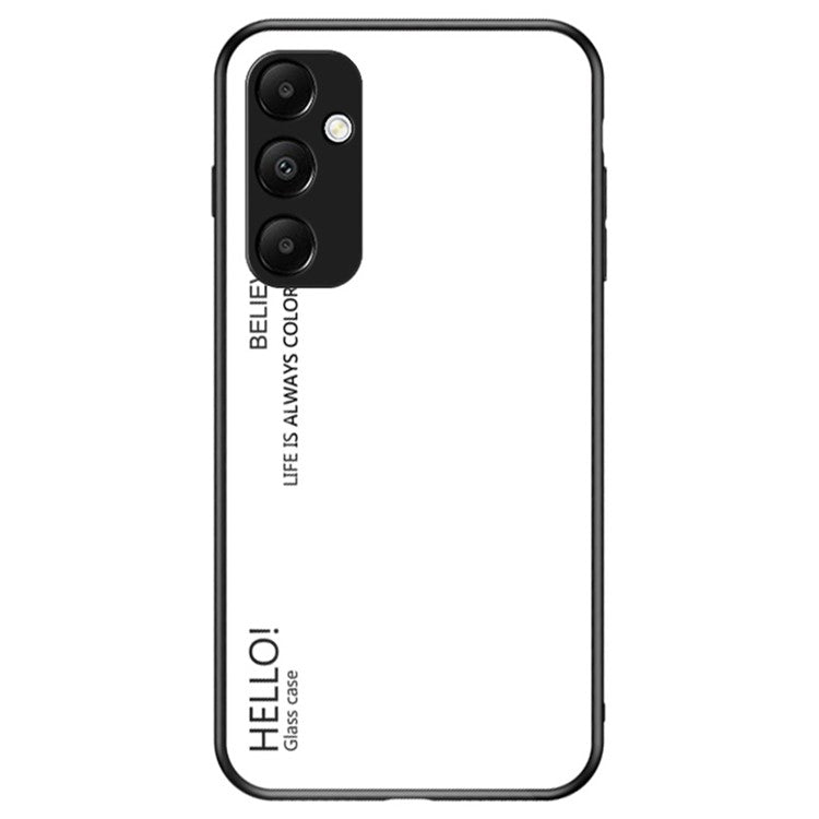 For Samsung Galaxy A55 5G Case Gradient Tempered Glass+PC+TPU Phone Cover