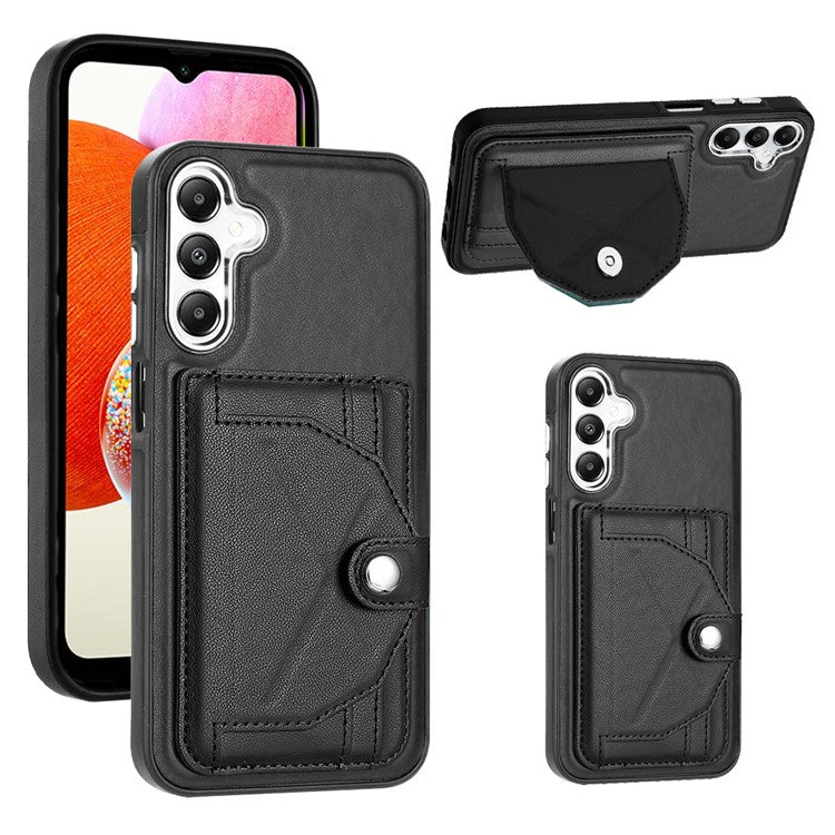 YB Leather Coating Series-4 for Samsung Galaxy A25 5G (Global) (161.0 x 76.5 x 8.3mm) Case Card Slots Cover