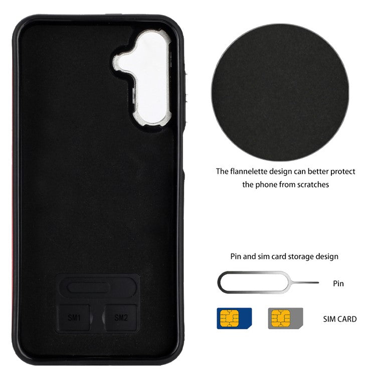 YB Leather Coating Series-4 for Samsung Galaxy A25 5G (Global) (161.0 x 76.5 x 8.3mm) Case Card Slots Cover