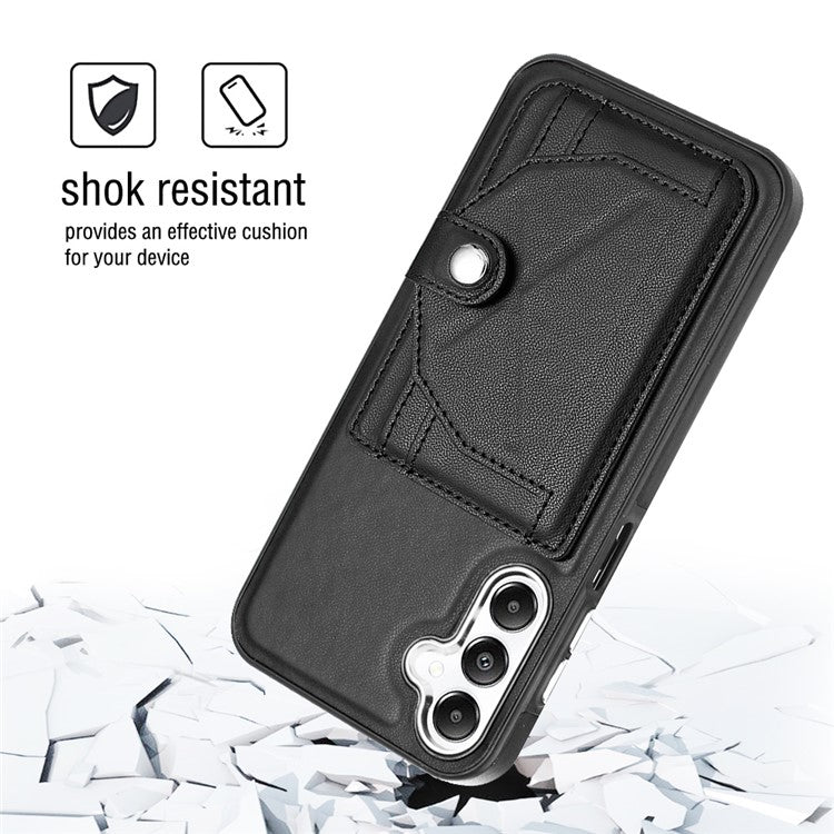 YB Leather Coating Series-4 for Samsung Galaxy A25 5G (Global) (161.0 x 76.5 x 8.3mm) Case Card Slots Cover