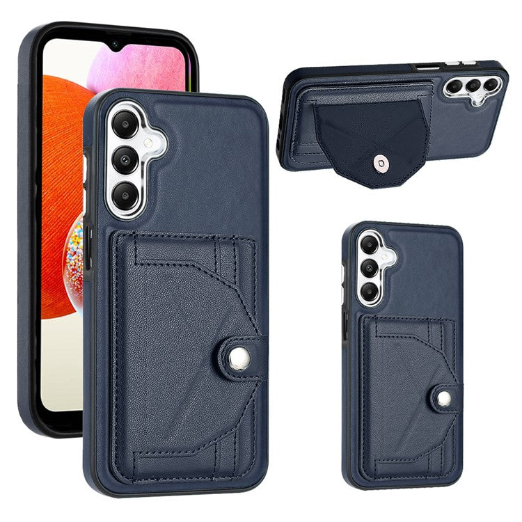 YB Leather Coating Series-4 for Samsung Galaxy A25 5G (Global) (161.0 x 76.5 x 8.3mm) Case Card Slots Cover