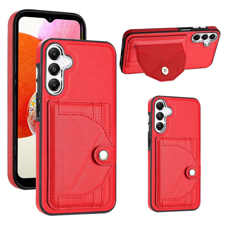 YB Leather Coating Series-4 for Samsung Galaxy A25 5G (Global) (161.0 x 76.5 x 8.3mm) Case Card Slots Cover