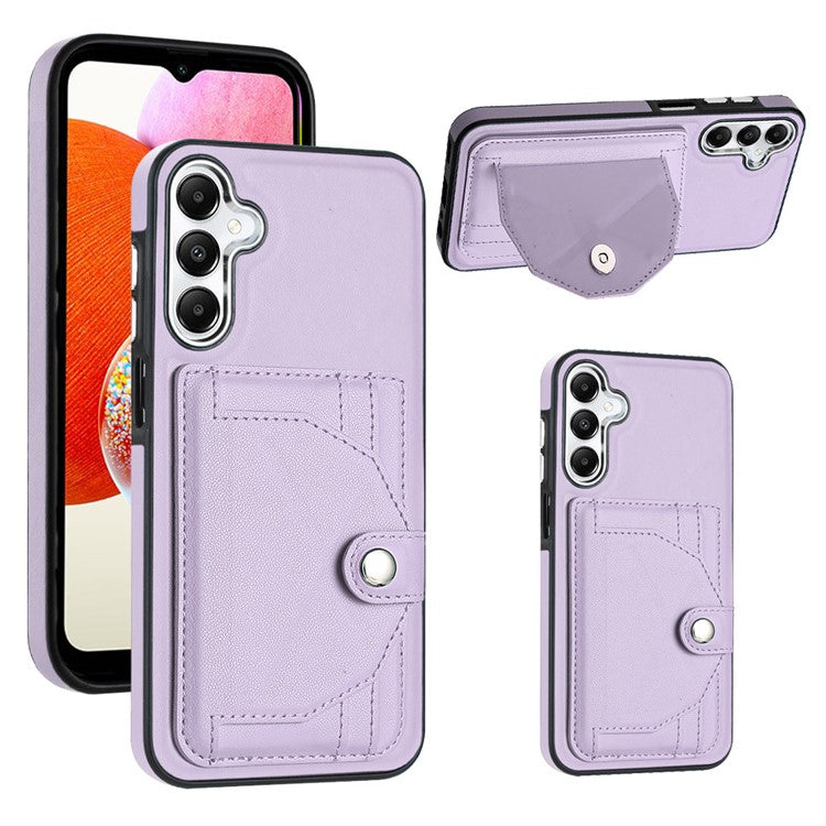 YB Leather Coating Series-4 for Samsung Galaxy A25 5G (Global) (161.0 x 76.5 x 8.3mm) Case Card Slots Cover
