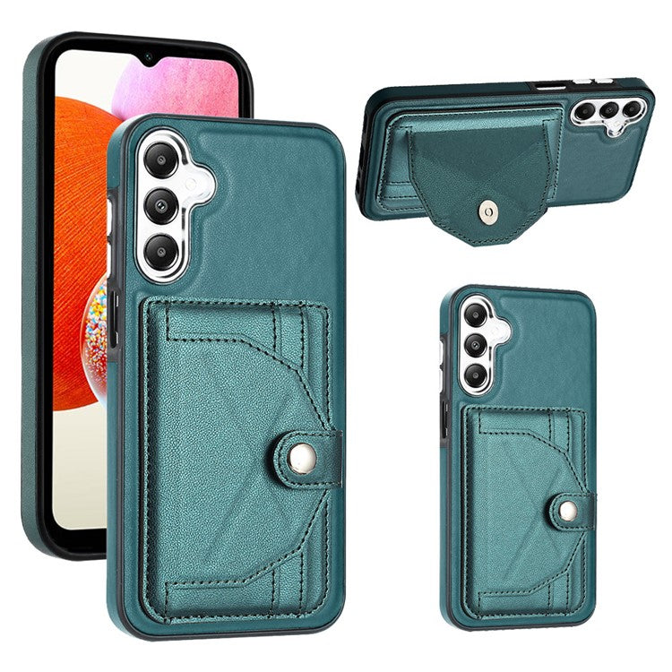 YB Leather Coating Series-4 for Samsung Galaxy A25 5G (Global) (161.0 x 76.5 x 8.3mm) Case Card Slots Cover