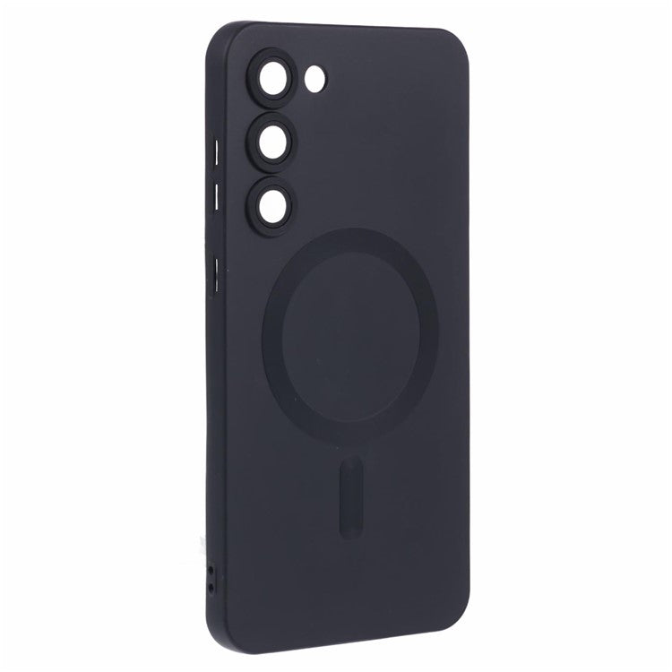 For Samsung Galaxy S23 Phone Case with Lens Protector Compatible with MagSafe Rubberized TPU Case