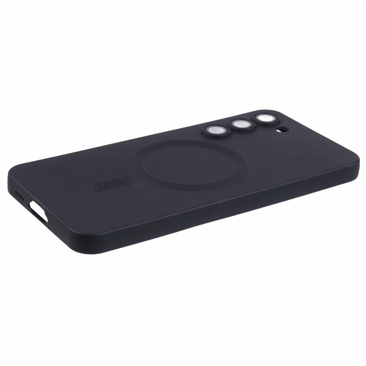 For Samsung Galaxy S23 Phone Case with Lens Protector Compatible with MagSafe Rubberized TPU Case