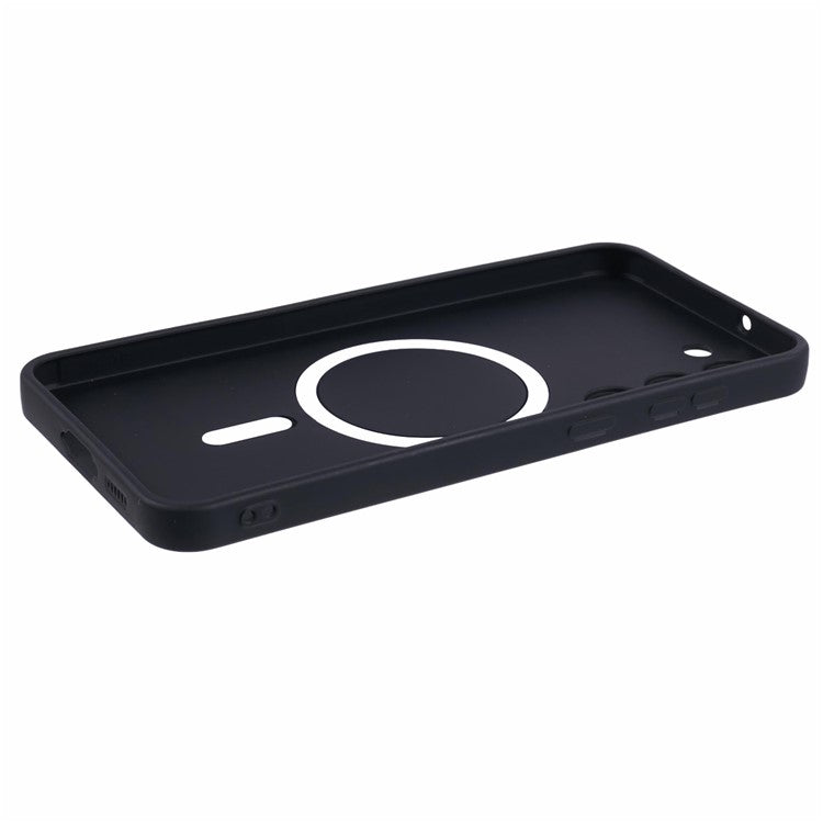 For Samsung Galaxy S23 Phone Case with Lens Protector Compatible with MagSafe Rubberized TPU Case
