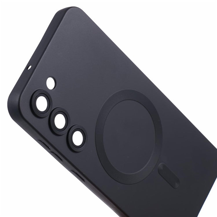 For Samsung Galaxy S23 Phone Case with Lens Protector Compatible with MagSafe Rubberized TPU Case