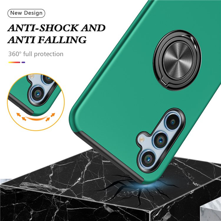 For Samsung Galaxy A55 5G Case Slim-Fit PC+TPU Phone Cover with Kickstand
