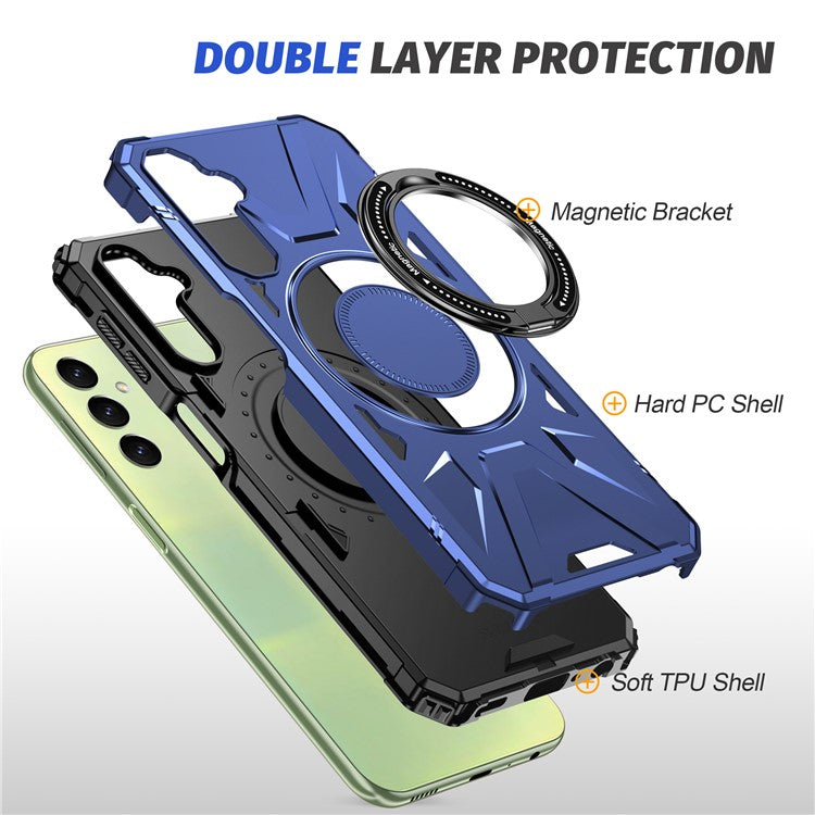 For Samsung Galaxy A35 5G Magnetic Case Ring Holder Kickstand TPU+PC Phone Cover