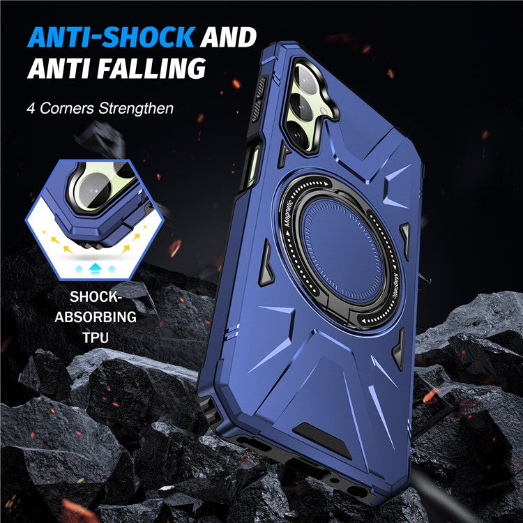 For Samsung Galaxy A35 5G Magnetic Case Ring Holder Kickstand TPU+PC Phone Cover