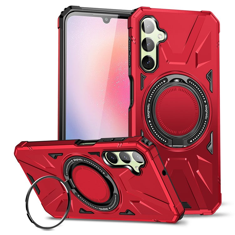 For Samsung Galaxy A35 5G Magnetic Case Ring Holder Kickstand TPU+PC Phone Cover