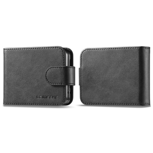 LC.IMEEKE För Samsung Galaxy Z Flip6 5G Fodral Reptåligt Läder+PC Calf Texture Stand Telefonskal