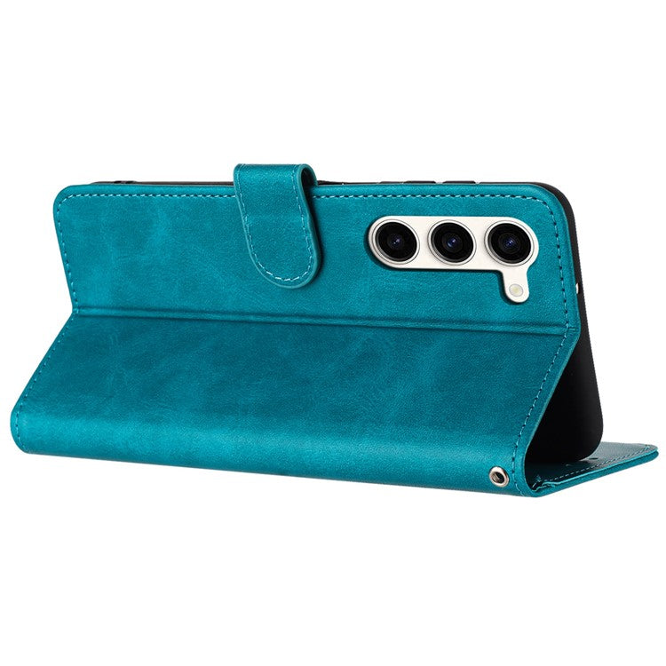 For Samsung Galaxy S23 Mobile Accessories Supplier PU Leather Calf Texture Stand Case Phone Cover
