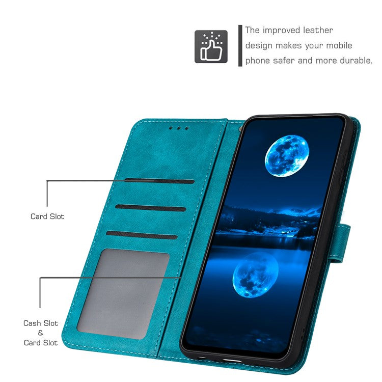 For Samsung Galaxy S23 Mobile Accessories Supplier PU Leather Calf Texture Stand Case Phone Cover