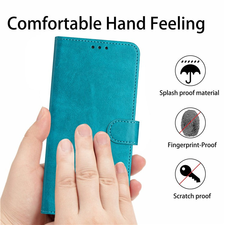 For Samsung Galaxy S23 Mobile Accessories Supplier PU Leather Calf Texture Stand Case Phone Cover