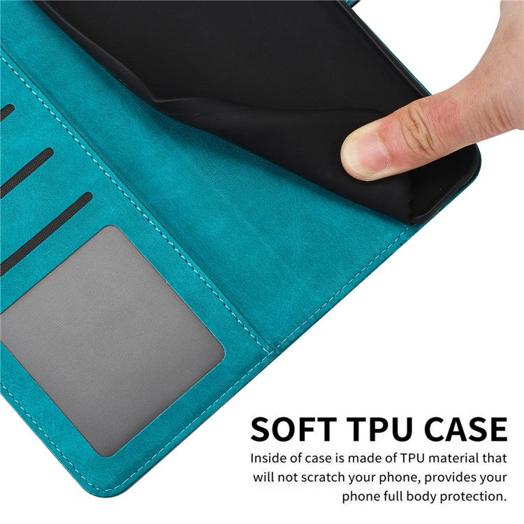 For Samsung Galaxy S23 Mobile Accessories Supplier PU Leather Calf Texture Stand Case Phone Cover