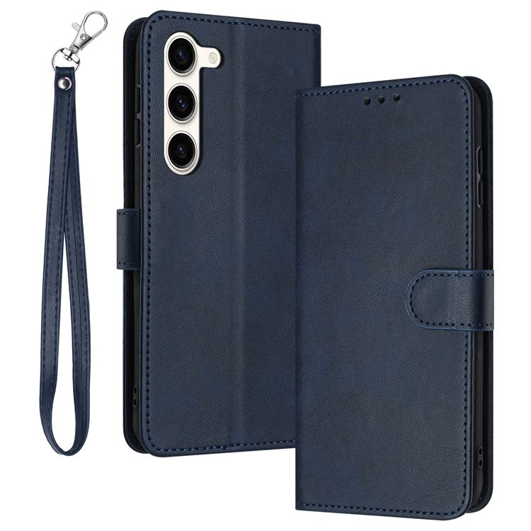 For Samsung Galaxy S23 Mobile Accessories Supplier PU Leather Calf Texture Stand Case Phone Cover