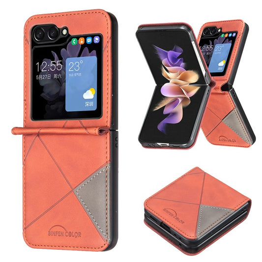 For Samsung Galaxy Z Flip6 5G / Z Flip5 5G Case Fall Proof Phone Cover Geometric Imprinted