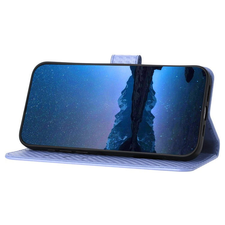 YX0070 For Samsung Galaxy S23 Case Carbon Fiber Texture Leather Wallet Phone Cover