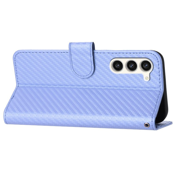 YX0070 For Samsung Galaxy S23 Case Carbon Fiber Texture Leather Wallet Phone Cover