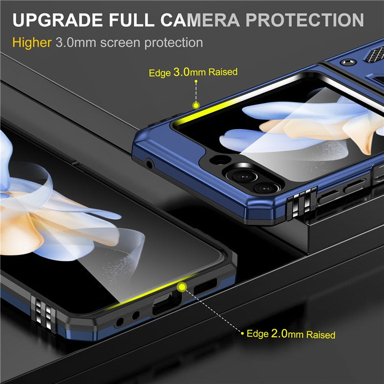 Armor Series för Samsung Galaxy Z Flip6 5G Fodral Ring Kickstand PC+TPU telefonskal