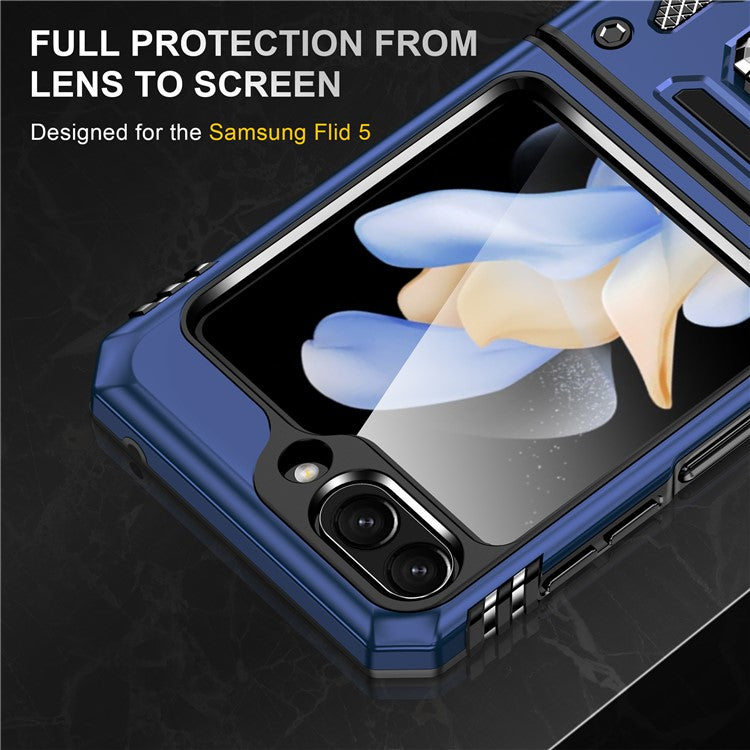 Armor Series för Samsung Galaxy Z Flip6 5G Fodral Ring Kickstand PC+TPU telefonskal